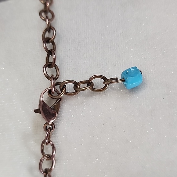 Vintage Indian Square Beaded Necklace - Picture 4 of 7